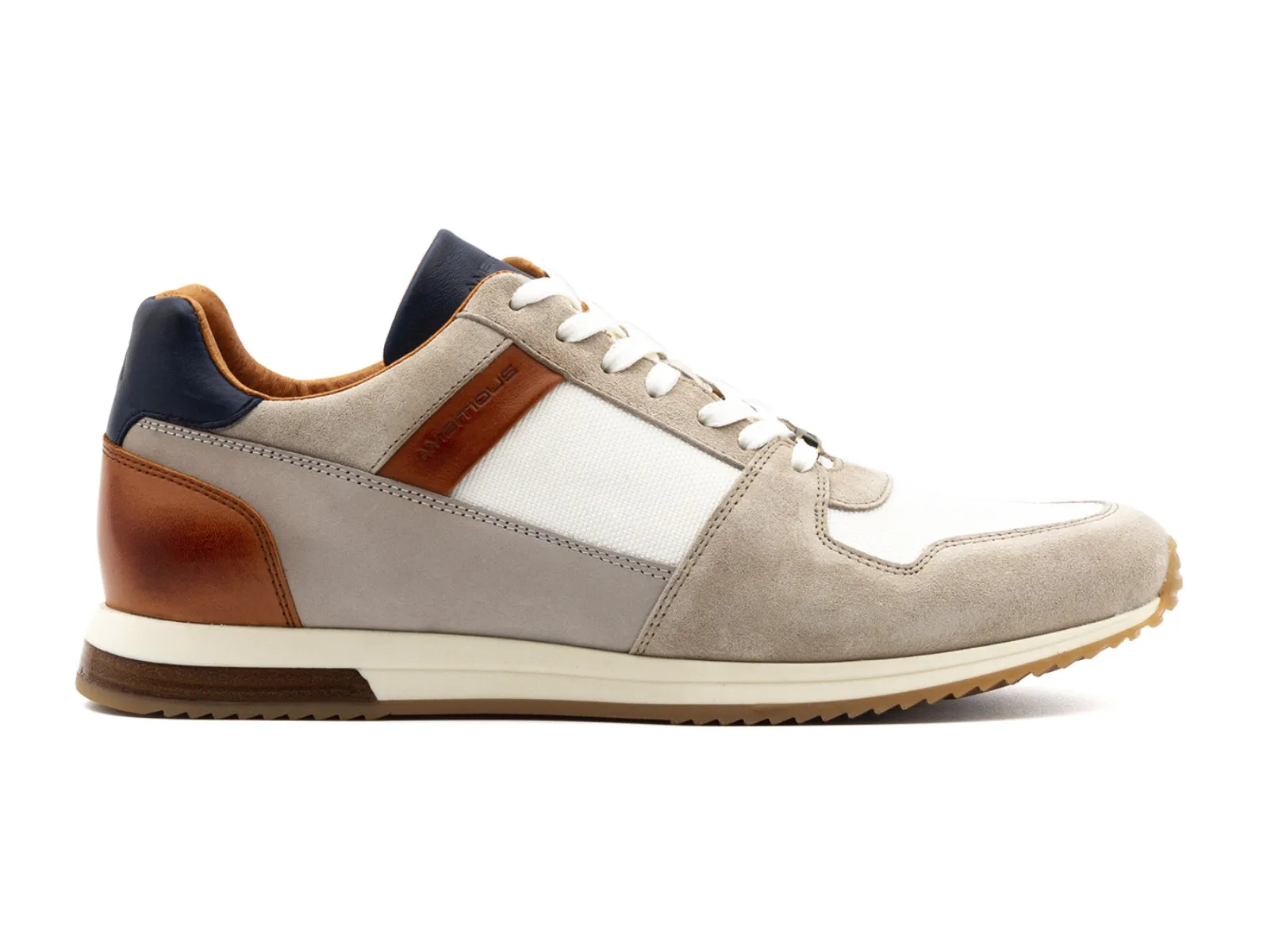 Ambitious SLOW Classic Sneaker 11240 - Grey / Off White / Camel