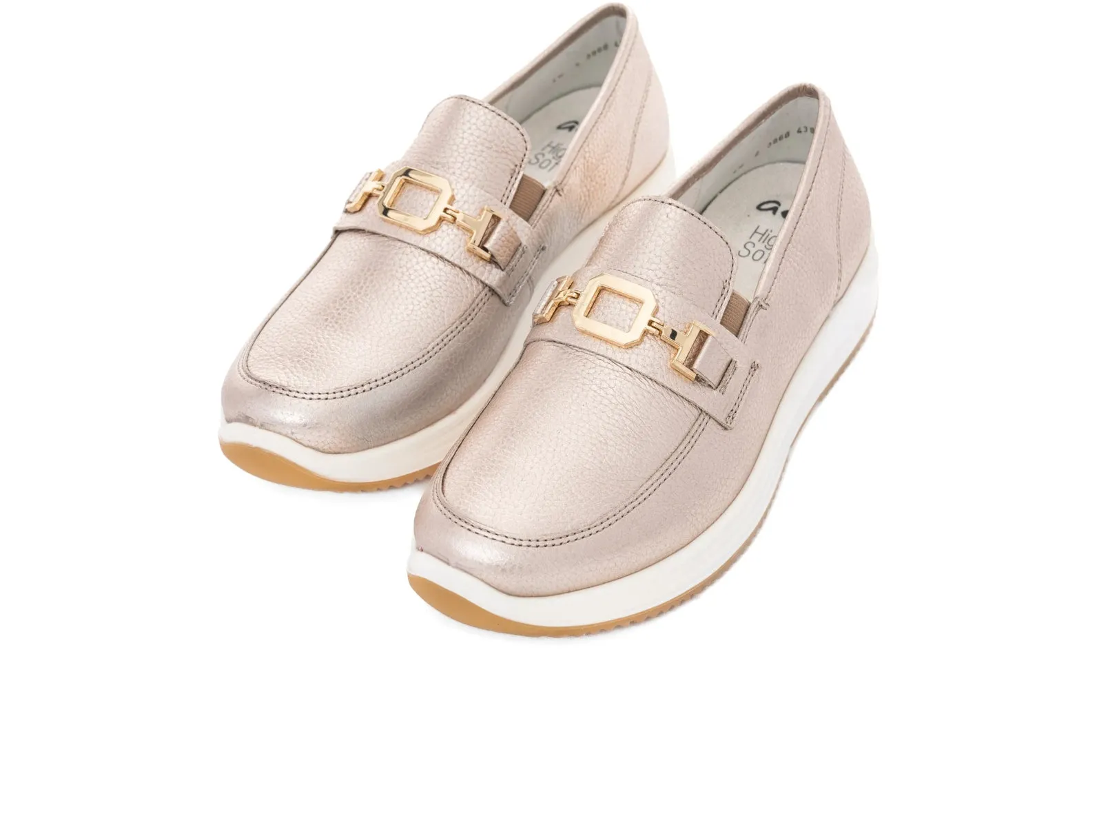 Ara 12-25528-08 Osaka – Gold Sand Leather Loafer
