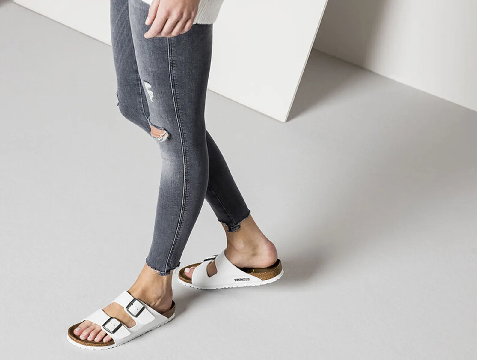 Birkenstock Arizona Birko-Flor 0552683 Narrow - White
