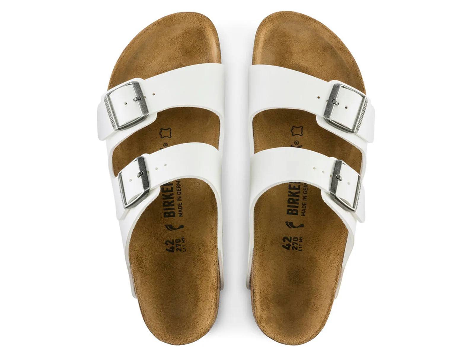 Birkenstock Arizona Birko-Flor 0552683 Narrow - White