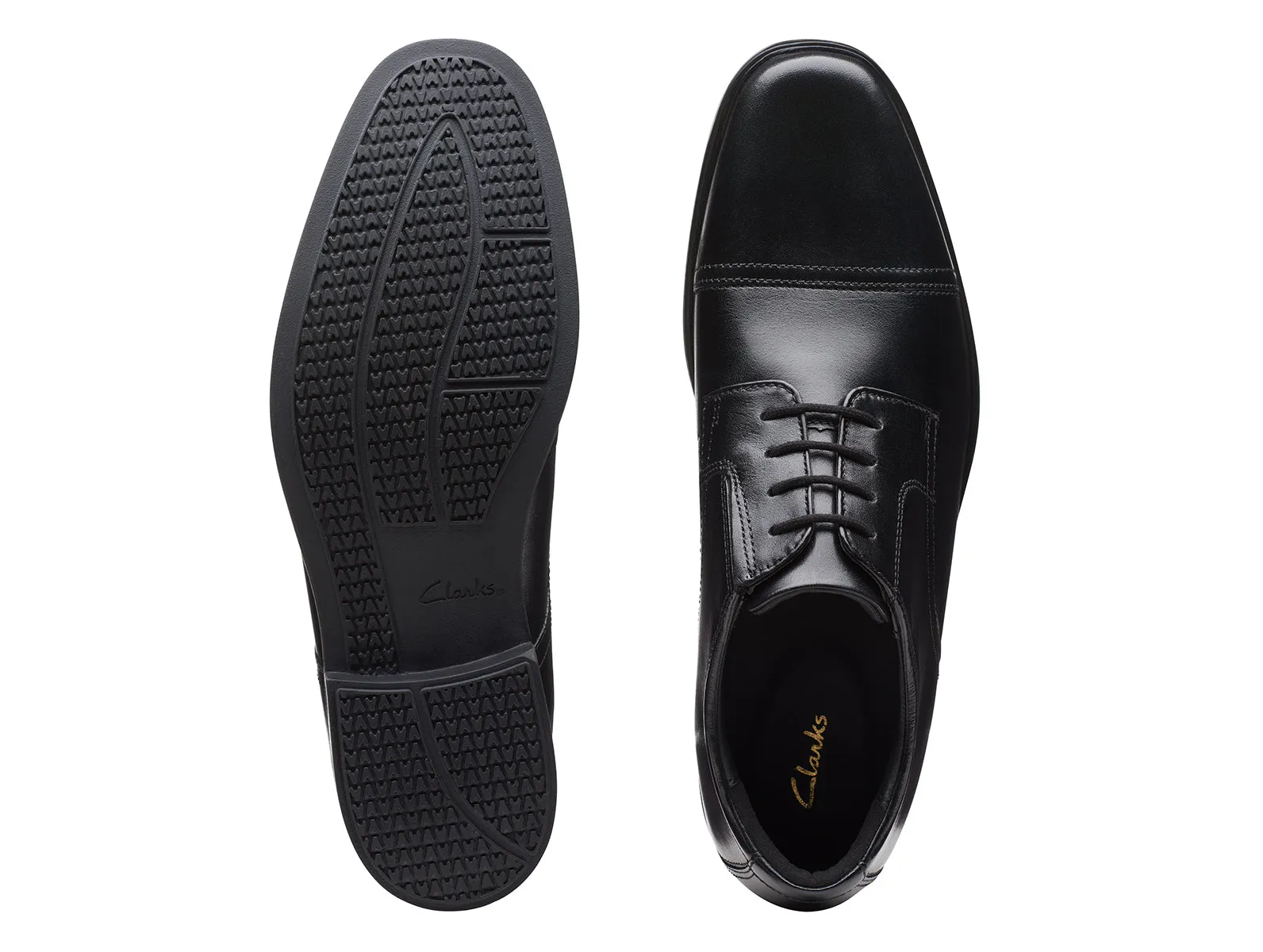 Clarks Howard Cap - Black Leather