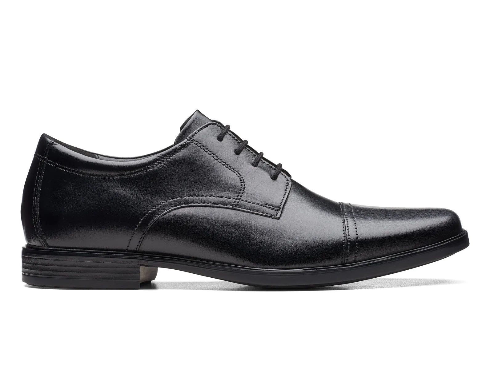 Clarks Howard Cap - Black Leather