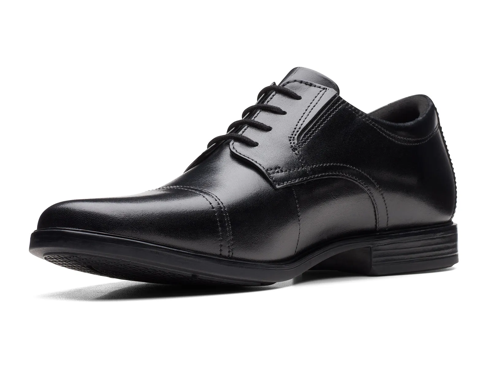 Clarks Howard Cap - Black Leather