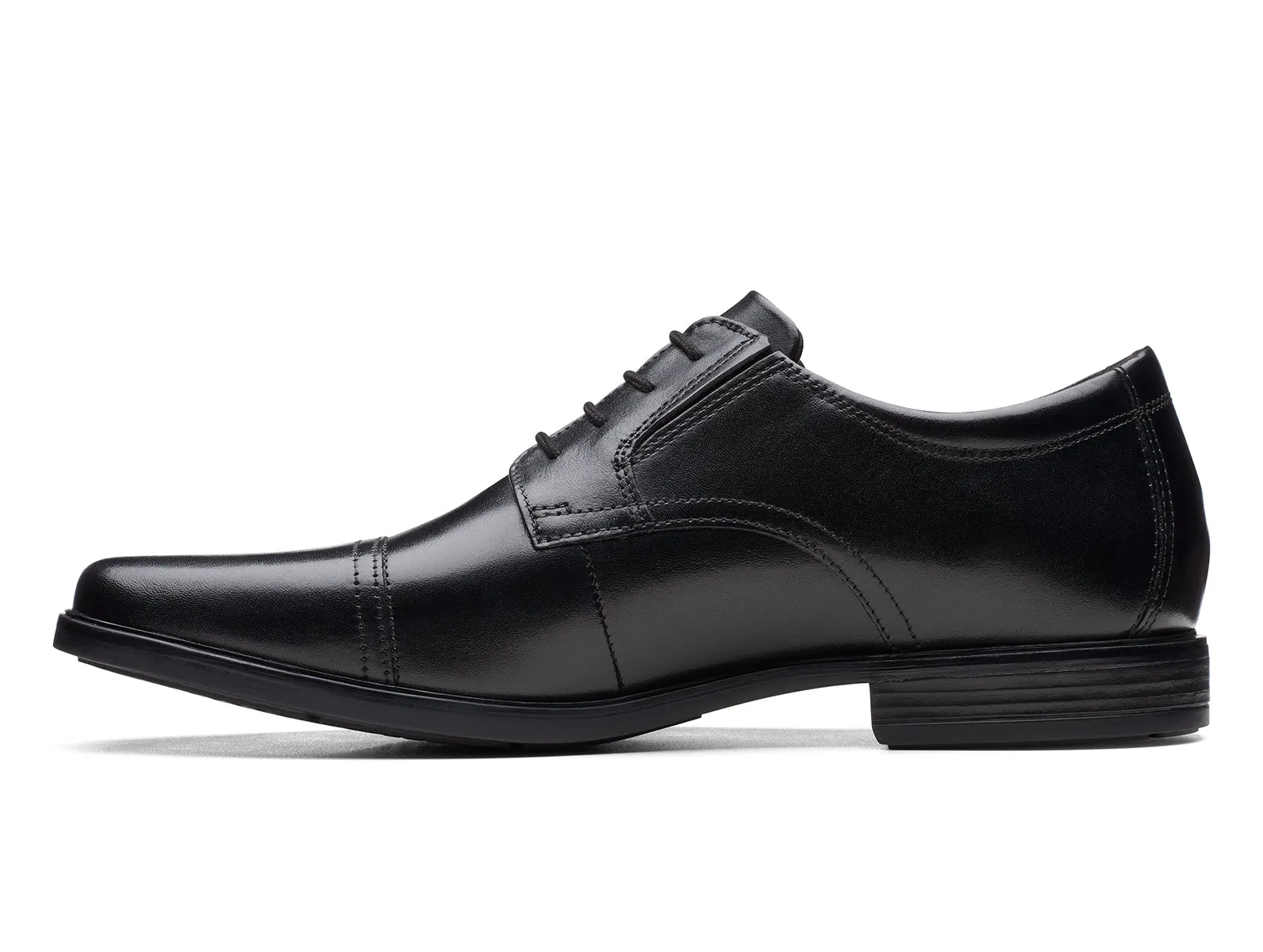 Clarks Howard Cap - Black Leather