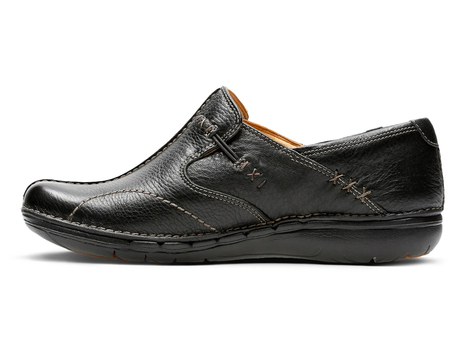 Clarks Un Loop - Black Leather