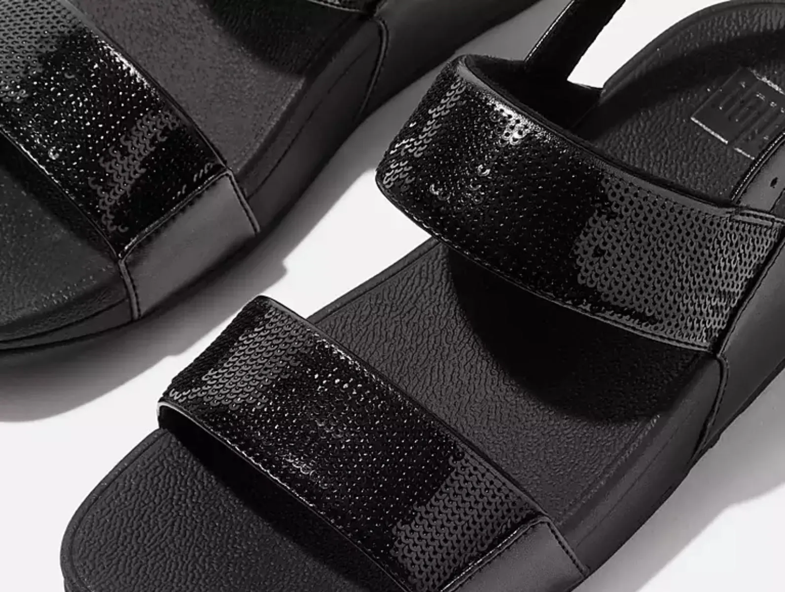 FitFlop Lulu Glitter Back Strap ET2-399-060 - Black