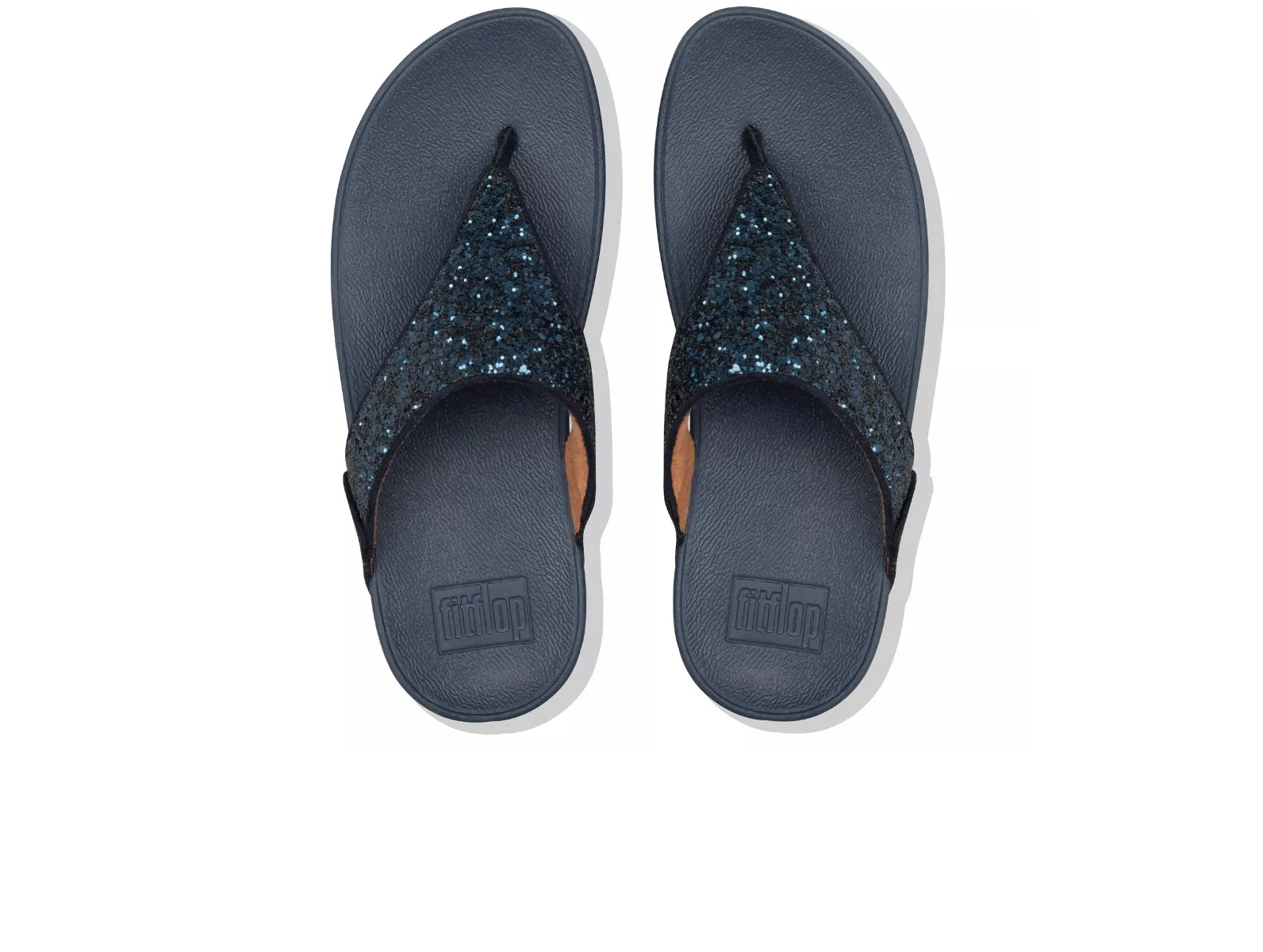 Fitflop Lulu Glitter Toe Post X03-399-050 - Midnight Navy